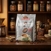 AIK CHEONG Café Blanc 3-en-1 456g Moins Sucré Instantané Arabica Robusta avec Crème 38g X 12 Sachets Malaisie Durée de Conservation 24 Mois
