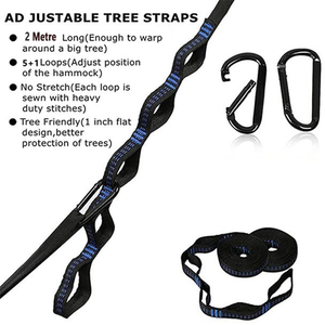<span class=keywords><strong>Hamac</strong></span> de camping pliable et léger en nylon 210T pour 1-<span class=keywords><strong>2</strong></span> <span class=keywords><strong>personnes</strong></span>, idéal pour les voyages et la <span class=keywords><strong>randonnée</strong></span> en extérieur, avec sangle de transport. - Product Image 4