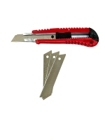 Couteau utilitaire GK-H010 à lame en acier de 18 mm, couteau à découper, extensible pour couper les tapis et le plastique