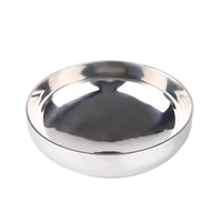Tête elliptique en acier inoxydable CNJS, qualité sanitaire, miroir intérieur et extérieur poli, bouchon de tuyau soudé, couvercle de bouchon brillant