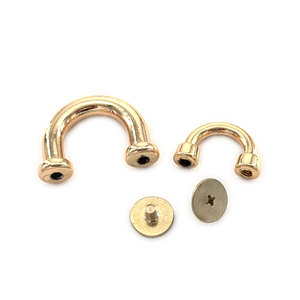 Accessori Fai-da-te per Borse: Fibbie Laterali a <span class=keywords><strong>Ponte</strong></span> ad Arco da 17mm, Anelli a D in Lega di Zinco Argento, Chiusure per Cinghie e Borse - Product Image 5