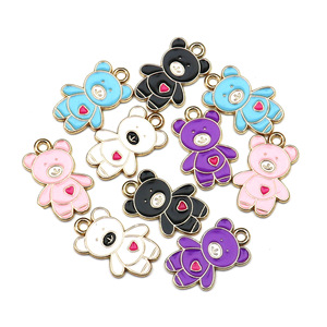 <b>Cute</b> <b>Bear</b> Alloy Charms Heart Shape Zinc Alloy DIY Jewelry Accessories For Bracelet Making - Product Image 3