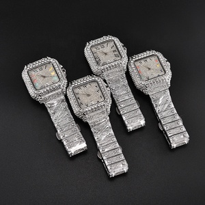 Orologio da <span class=keywords><strong>uomo</strong></span> Hip-hop 40MM classico con vendita in fabbrica orologio quadrato al quarzo con diamanti - Product Image 4
