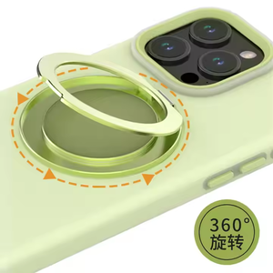 Funda de teléfono magnética a prueba de golpes de silicona líquida al por mayor soporte de teléfono giratorio circular de 360 grados para iPhone 14 15 16 Pro - Product Image 5