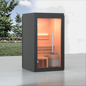 2025 Nieuwe stijl goedkope prijs 1 persoons <span class=keywords><strong>Canada</strong></span> hemlock/rood ceder draagbare stoom sauna cabine met kachel - Product Image 4