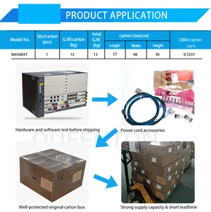 オリジナルの新しいOLT5683 T MA5683T GPON OLT19インチMA-5683Tプロフェッショナル光ファイバー機器8 GPONカードGPBD C ++ C +