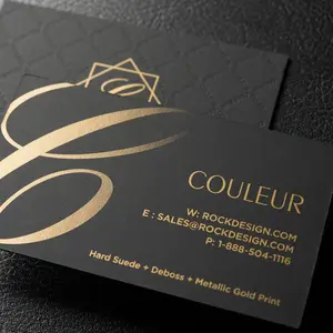 Cartes de visite Impression Logo Titulaire Sérigraphie Cartes en carton-Luxe Blanc Épais Nom Entreprise Haute Qualité Noir Doré