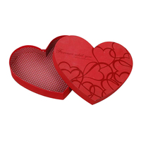 Boîte cadeau en forme de cœur vide pour chocolats, personnalisable, vente en gros, avec inserts