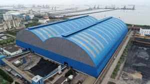 Сборная космическая рама изогнутая Арочная Крыша стальная Строительная бочка хранилище для хранения угля - Product Image 5