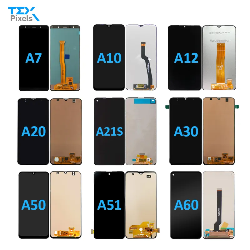 Mobile Phone Galaxy A7 A12 A20 LCD Display A30 A50 A51 Touch Cell Screen Digitizer Full Assembly Replacement For Samsung A10