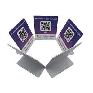 Expositor de PVC para mesa con código QR para lista de vinos de restaurante, promoción de supermercado, impresión personalizada - Product Image 1