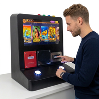 Youpinhui Mini borne d'arcade de comptoir, 18 jeux préchargés, prise en charge de l'unité Plug-and-Play personnalisée, à monnayeur, en métal