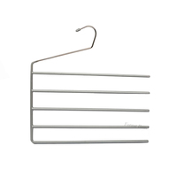 Cintres en métal à 4 niveaux avec revêtement en PVC Organisateur de placard solide et durable pour pantalons Jeans Écharpe Pantalon mou