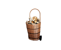 YULIN JIAFU Panier de rangement multifonctionnel en osier naturel écologique 35x45x58 cm pour le shopping et le transport de bois