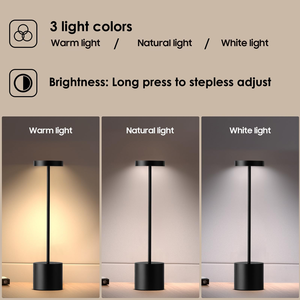 Lampe de table LED créative sans fil, lampes de bureau rechargeables portables, lumière de dîner romantique moderne de luxe pour restaurant, lampe de table de bureau - Product Image 4