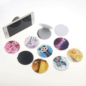 Wholesale Factory Price Custom Logo Printed Foldable Phone Stand with <b>Mirror</b> Novelty Promotional Gift - Product Image 2