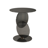 Table basse moderne en acier inoxydable pour salon et table d'appoint pour canapé, montage facile, décorative, durable, pour hôtel