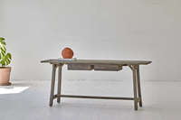 Table Console en bois récupéré de style antique moderne du milieu du siècle meubles de maison classiques salon salle à manger cuisine utiliser métal français