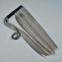 D.S Hair Queue de cheval synthétique lisse à enrouler de 22 pouces, 100g, résistante à la chaleur, vente en gros