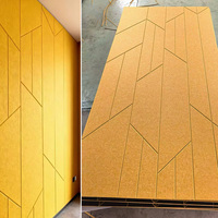 Panneaux acoustiques en PET QIANQIAO au design asymétrique moderne, personnalisables, gravés, écologiques, ignifuges, insonorisants, carreaux muraux pour hôtel