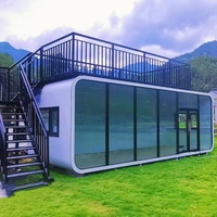 Capsule spatiale haut de gamme entièrement meublée, maison préfabriquée de luxe, maison conteneur, maison préfabriquée