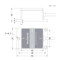 Transducteur de vibration AKUSENSE MJL326T-10-A1, indice de protection IP67, 9-36V, sortie RS232/RS485, plage de mesure 10, résolution 0,05, 0,1