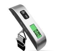 Balances à bagages électroniques numériques Balance à bagages portable de 50kg/110lb avec sac de voyage à poignée Balance suspendue à affichage LCD