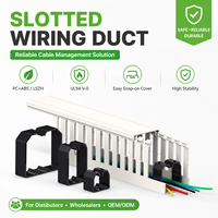 FSCAT W40xH25mm PC+ABS LSZH Certifié CE Goulotte de câblage à fente ouverte 2m, installation facile, ignifuge UL94V-0 pour