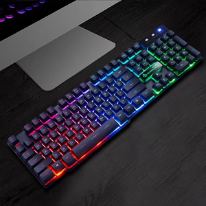 อุปกรณ์เล่นเกม RGB สากล 104 ปุ่มเรืองแสงสำหรับคีย์บอร์ดเกมเมอร์แบบมีสาย USB ของพีซี - Product Image 4