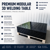 Table de soudage 3D flexible en fonte avec garantie commerciale, plateforme de soudage 3D, accessoires complets (jigs, pinces), solution tout-en-un