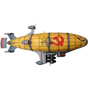Modelo de Dirigible Metálico a Gran Escala, Estilo <span class=keywords><strong>Kirov</strong></span> Vintage, Escultura de Dirigible para Decoración Colgante de Techo en Bares y Restaurantes - Product Image 6
