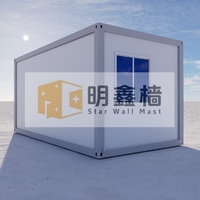 Maison préfabriquée modulaire démontable de 20 pieds, équipée en usine, bureau mobile, cabane rurale