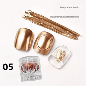 1/8pcs High Diamond Bottle <b>Magic</b> Mirror Powder Silver Rose Gold Bright Friction Coating Nail Powder Nail Art Creation K2Y - Product Image 6