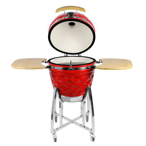 <span class=keywords><strong>SEB</strong></span> KAMADO/ Barbecue Kamado à motif diamant de 18 pouces : <span class=keywords><strong>Four</strong></span> à charbon en céramique avec support en acier inoxydable, pour extérieur, jardin et camping - Product Image 2