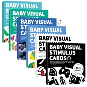 Tarjetas de Memoria para Bebés de 19 a 24 Meses, Blanco y Negro, Alto Contraste, Plástico, Tarjetas Educativas para el Desarrollo Visual, Crecimiento Cognitivo Infantil - Product Image 3