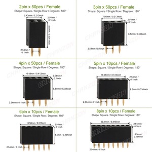 Mạ vàng nữ <span class=keywords><strong>Pin</strong></span> tiêu đề 2.54 mét Pitch 2 3 4 5 6 8 10 <span class=keywords><strong>12</strong></span> 15 20 40 Pins hàng duy nhất 2.54 mét pinhader nối ổ cắm cho PCB - Product Image 4