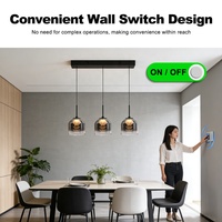 Luminaire suspendu moderne en verre linéaire LED pour salle à manger, plafond, chevet, cuisine, chambre à coucher, style nordique, luxe
