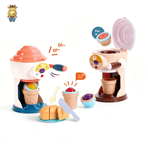 Ensemble de jouets pour machine à crème glacée électrique, cuisine d'imitation pour enfants avec lumière et son, fonctionne avec 2 piles AA, machine à dessert - Product Image 1