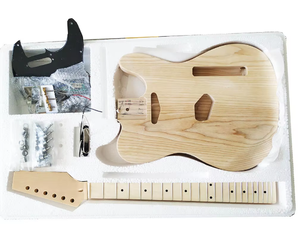 Kits de guitarra eléctrica TL sin terminar DIY con cuerpo ASH y mástil de arce - Product Image 5