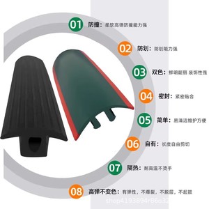 Tira Anticolisión Xinrui de PVC 30304040, Tira de Sellado de Perfil de Aluminio Industrial con Adhesivo, Diseño Plano - Product Image 4