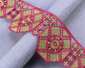 Cinta Chantilly oro bordado trenza encaje recorte borde bordado para manualidades coser <span class=keywords><strong>en</strong></span> apliques de boda negro blanco encaje Trim - Product Image 5