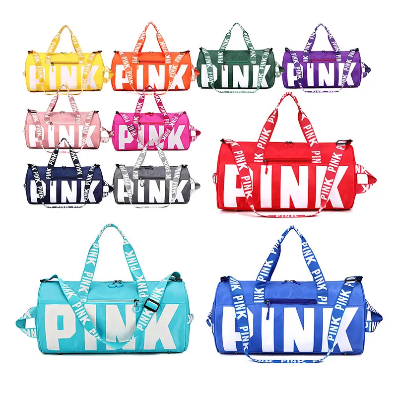 Custom Portable Outdoor Overnight Sport Travelling Bag Women Duffle Gym Bags With Logo