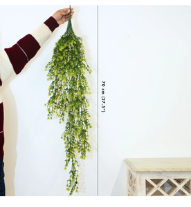 Hojas Artificiales Verdes de Imitación, Duraderas y Ligeras, Decorativas para Colgar en Paredes, Balcones y Hogares - Product Image 3