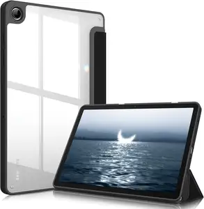 Hybrid Slim Case for Samsung Galaxy Tab A9 X110 X115 8.7'' Shockproof Clear Transparent Back Shell Auto Wake Sleep Folio Cover