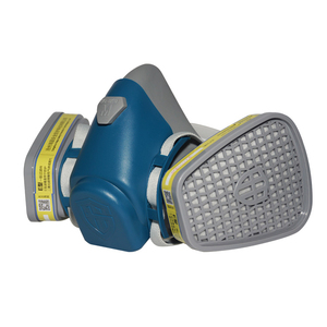 <span class=keywords><strong>Masque</strong></span> respiratoire demi-visage Haigu HG-600 CE, matériau en silicone à 2 couches, filtre remplaçable réutilisable, protection contre les produits chimiques, la poussière et les gaz - Product Image 3
