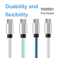 Nouveaux câbles d'alimentation C-C 60W, chargeur rapide, câble de données USB de type C