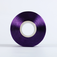 Fil texturé en polyester FDY 150/48 SD RW NIM AA 150D 48F Fil brillant torsadé certifié OKEO-TEX pour étiquettes tissées Tricotage et couture