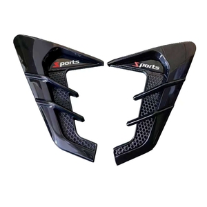 Universal Black TPU Sports <b>Clip</b>-On <b>Car</b> Side Air Vent Cover Fender Intake Trim Panel Exterior Styling Accessory Made China Model - Product Image 1