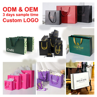 Bolsa de Regalo Personalizada de Lujo para Ropa, Impresión en Serigrafía, Bolsas de Papel para Compras, Bolsa de Papel con Asas para Ropa