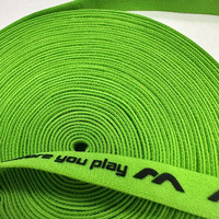 Bande élastique en nylon et polyester jacquard avec logo personnalisé imprimé en silicone, idéale pour les bretelles de soutien-gorge et la finition de vêtements (fabrication haut de gamme)